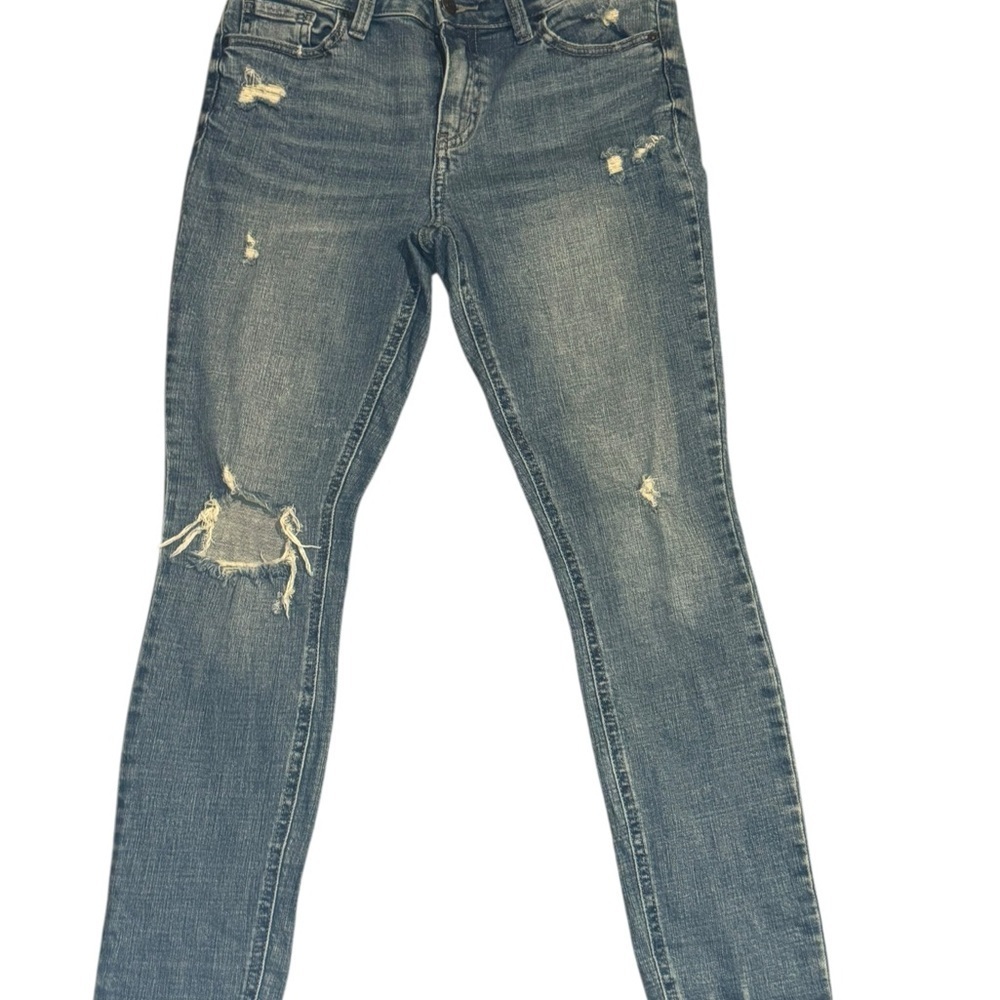 Eunina Blue Skinny Distressed Jeans